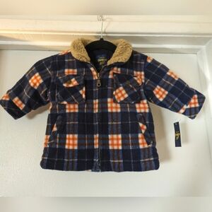 NWT Osh Kosh B'Gosh Infant Plaid Jacket Fleece Lined, Size 3-6 Months